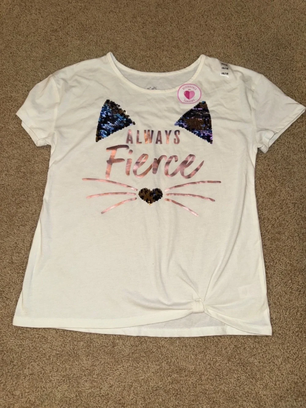 Justice Always Fierce Cat Tee & Leopard Skort NWT Outfit Set